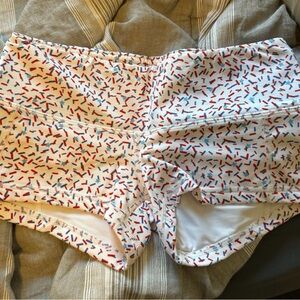 Fleo Red and Blue Athletic Shorts